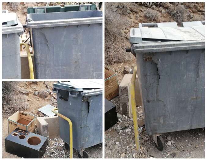 Estado de los contenedores de la calle de Minerva/TA.